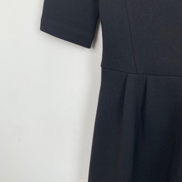 Emporio Armani Black Logo Heart Rhinestone Cotton Short-Sleeve Dress - Picture 4 of 8